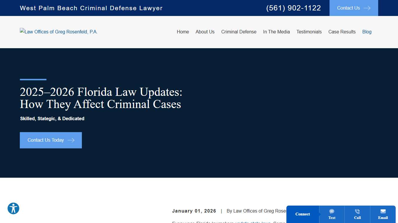 2025–2026 Florida Law Updates: How They Affect Criminal Cases